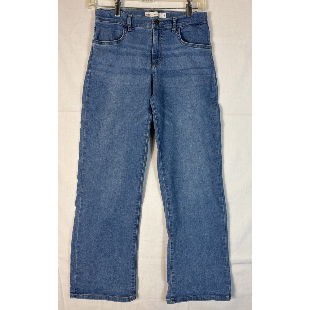 Levi’s Youth Jeans Wide Leg Blue Medium Wash Kids Girls Size 14